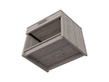 Nightstand 21"H, One Drawer, Low Shelf, Superior Top, Light Gray B097132928