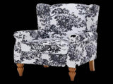 Coffee Table & Armchair Set,Vintage Luxury Style, high-back reading chair & 65092679