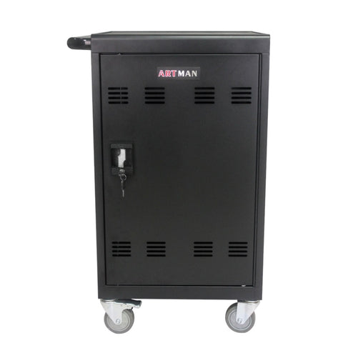 ZUN Mobile Charging Cart and Cabinet for Tablets Laptops 32-Device W110237371