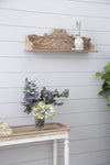 ZUN 31.5x7x9.5" Timeless Fir Wood Floating Wall Shelf with Floral Motif W2078P223129