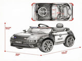 Black 12V Kids Electric Car Full Functions, Remote Control, Siren, Light, Music, Spring 71434748