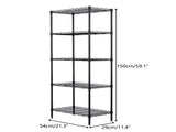 Changeable Assembly Floor Standing Carbon Steel Storage Rack Black 49349081