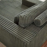 75-Inch Corduroy Sponge Sofa Lounge Chair,No Assembly Required,Fluffy Modern Sleeper Chair for W834P206093