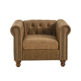 Classic Traditional Living Room Upholstered Sofa with high-tech Surface/ Chesterfield Tufted W1708141947