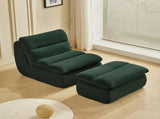 Modern Compressed Lounge Chair with Ottoman, Cozy Corduroy Recliner for Small Spaces, Living Room, W1036P251819