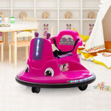 ZUN 12V Snail-Shaped Kids Electric Bumper Car with Remote Control, Ride On Car with LED Lights, Music, W2181P156754