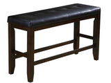 ZUN Black and Espresso Counter Height Bench B062P191070