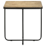 ZUN Travertine and Black Accent Table B062P153888