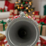 Two-Tier Artificial Plant D7x26.5" Natural Boxwood Sphere Topiary on Metal Spire Circle Ball Home 18565719