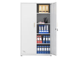 High Storage Cabinet with 2 Doors and 4 Partitions to Separate 5 Storage Spaces, Home/ Office Design 18088777