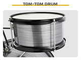 14" x 10" Kids 3-Drum, Poplar Wood Drum Kit with Brushed Gray Finish, Children's Beginner Drum 49485042