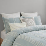 King/Cal King 3 Piece Cotton Jacquard Duvet Cover Set B03596483