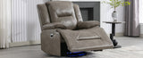 360&deg Swivel and Rocking Home Theater Recliner Manual Recliner Chair with a LED Light Strip for WF323621AAE