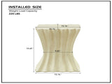 15.16 inch Side Table Vintage Sturdy Fiberglass Table For Living Room Apartment No Need Assembly W876P408752