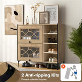 ZUN Entry shoe cabinet with adjustable shelf 19247801