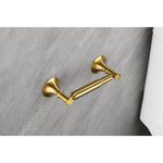 ZUN 6 Piece Brass Bathroom Towel Rack Set Wall Mount W2287P169768