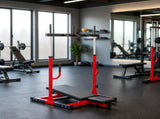 Heavy-Duty Red Vertical Leg Press Machine with Adjustable Leg, Back & Head Positions, 1" Standard 08260498