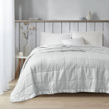 Oversized Down Alternative Blanket with Satin Trim B03598481