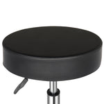 ZUN Round Stool Ha Ha Feet Rotation Bar Stool Black 95449502