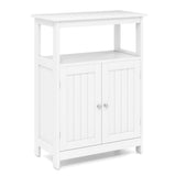 White Bathroom Floor Cabinet Freestanding Storage Organizer 50126723
