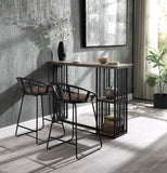 Oak and Sandy Black 2-Shelf Counter Height Table B062P209322