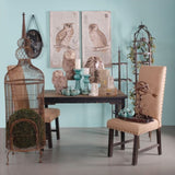 Set of 2 Lilith Owl Prints with Distressed Look, Rectangle Animal Hanging Wall Art 39.5x20" W2078P155210