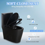 Dual-Flush One Piece Toilet 1.1/1.60 GPF, Water-Saving Elongated Comfort Height Floor Mounted, Soft W1573P143501