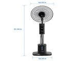 US Standard MH-MF40C Misting Fan, 110V 70W, 16 Inch Household Standing Mist Fan, 2.5L Detachable 38314586