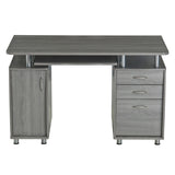 ZUN Complete Workstation Computer Desk with Storage, Grey 74539286