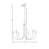 6-Light Metal Chandelier B03594965