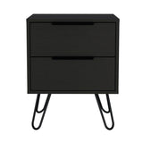 Nuvo Nightstand,Two Drawers, Hairpin Legs B128P148765