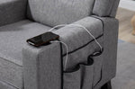 ZUN Arm Pushing Recliner, Modern Button Tufted Wingback Push Back Recliner, Living Room W133364034