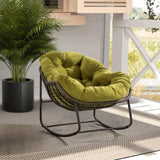 Outdoor Rattan Rocking Chair,Padded Cushion Rocker Recliner Chair Outdoor for Front Porch, Living W640105292