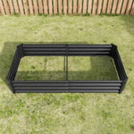 ZUN Raised Garden Bed Outdoor, 6×3×1ft , Metal Raised Rectangle Planter Beds for Plants, Vegetables, and 48218815