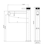DAX Single Handle Vessel Bathroom Basin Faucet Chrome Finish B2702P227030