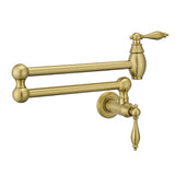 Pot Filler,Wall Mount Commercial Pot Filler Faucet,Brass Material Kitchen Folding Faucet,Coffee W1932P356541