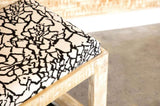 Black and White Sled Leg Accent Bench B062P153595
