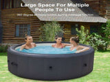 Grey 216* 71cm hot tub. A swimming pool with heating, bubble massage, ambient lighting, filtration, 71633942
