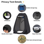 ZUN Portable Pop Up Privacy Tent, Outdoor Camping Bathroom Toilet Shower Tent with Carrying Bag Spacious 06621245