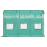 Walk-in Tunnel Greenhouse, 9.8 x 6.6 x 6.6 ft Portable Plant Hot House w/ Galvanized Steel Hoops, 1 W3280P326649