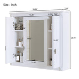 Bathroom Wall Cabinet with Mirror, Wall Mounted Medicine Cabinet with 4 Shelves, Mirrored Door Over 58103188