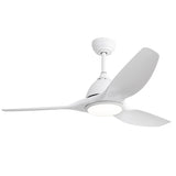 52 Inch Ceiling Fan with Light and 6-speed Remote Control 3 ABS Fan Blades White for Bredoom Patio W934P211170