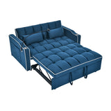 ZUN 55.51 inch versatile foldable sofa bed in 3 lengths, modern sofa sofa sofa velvet pull-out bed, W2353P205655