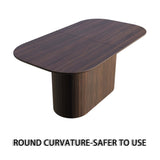 63 " MDF New Brown Style Dining Table and Regular Edge Table, 4-8 Person Dining Table, Vertical 56102959