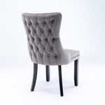 ZUN Furniture,Upholstered Wing-Back Dining Chair with Backstitching Nailhead Trim and Solid Wood 93363205