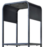 Concrete Grey and Black 2-shelf Side Pier with 1 Drawer B062P186549