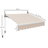 ZUN Patio Retractable Awning -AS （Prohibited by WalMart） 85474525