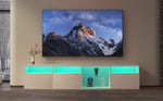 ZUN TV Console with Storage Cabinets, 82.6 Inch Long LED TV Stand with Full RGB Color Selection, 31 W1701P194965