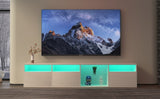 ZUN TV Console with Storage Cabinets, 82.6 Inch Long LED TV Stand with Full RGB Color Selection, 31 W1701P194965