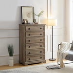 ZUN Modern 6 Drawer Dresser, Dressers for Bedroom, Tall Chest of Drawers Closet Organizers & Storage W2275P149120